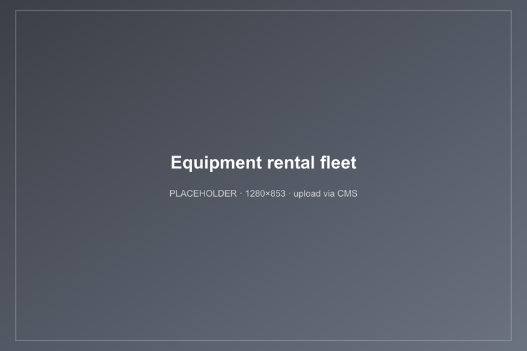Equipment rental fleet